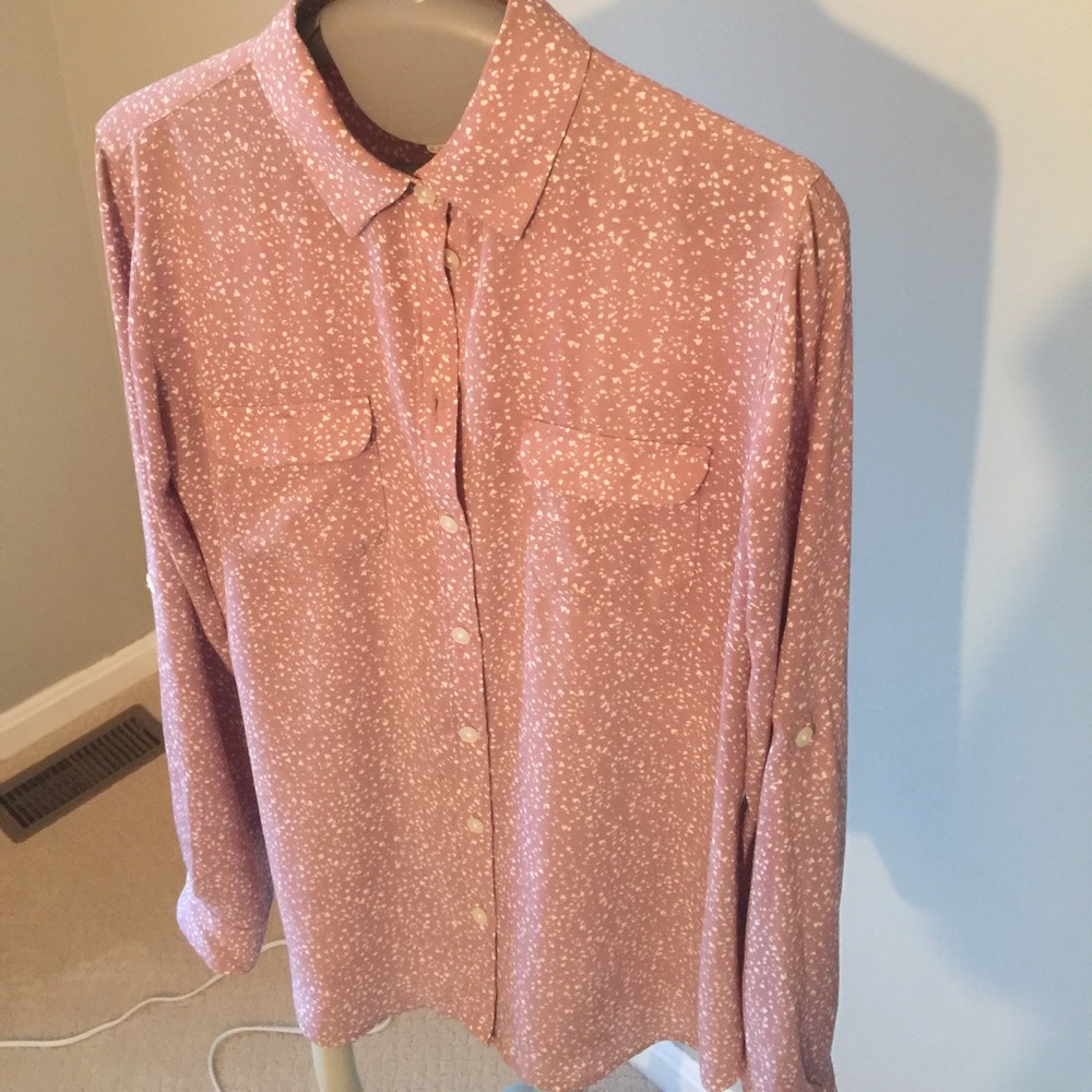 LOFT tab sleeve Blouse